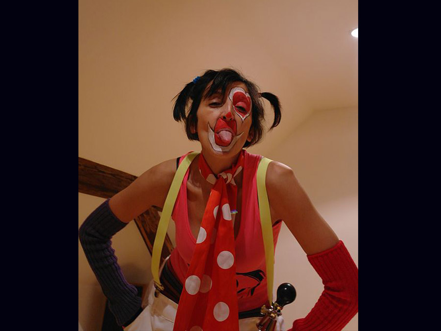 Maquillage clown artiste en Coulisse